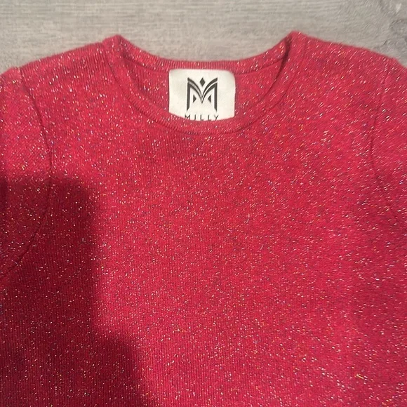 Amazing Milly Minis knit pink sparkle dress - size 4/5 runs small